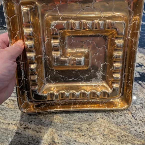 1960's Lester Bertsch Ashtray With 22K Gold Glaze Finish - Picture 11 of 11